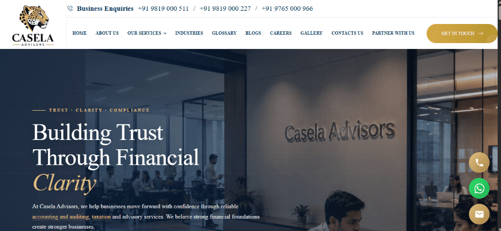 Casela Advisors - Financial Consultancy Brand & Portal